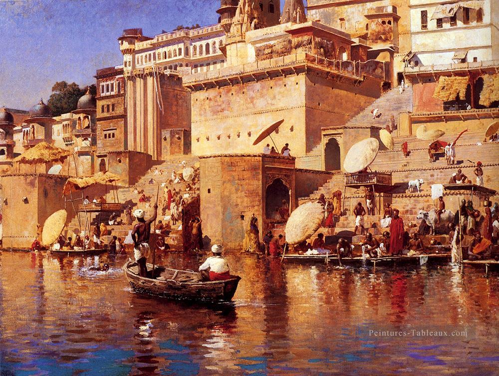 Sur la rivière Benares Persique Egyptien Indien Edwin Lord Weeks Peintures à l'huile